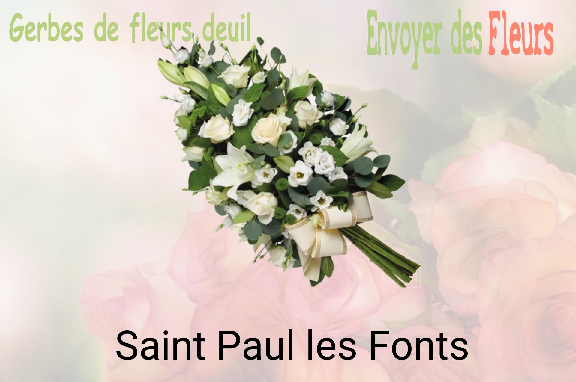Gerbe de fleurs de deuil livrée à Saint-Paul-les-Fonts